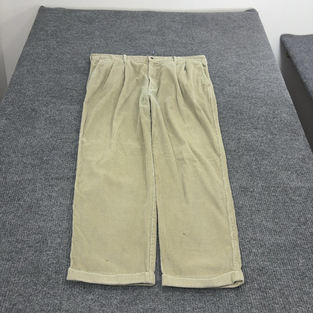 Vintage Dockers Pants Mens 42x30 Beige Corduroy Loose Fit Workwear Grunge Style